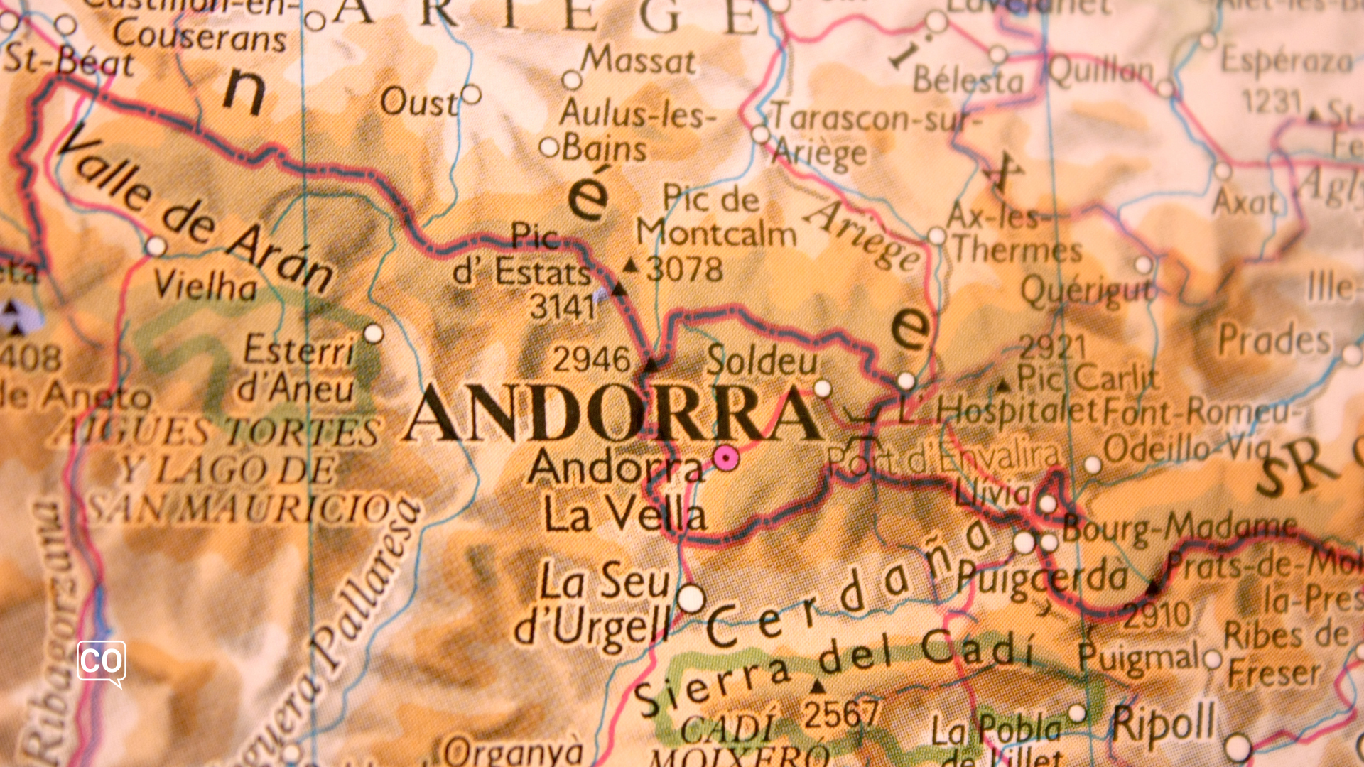 mappa di Andorra